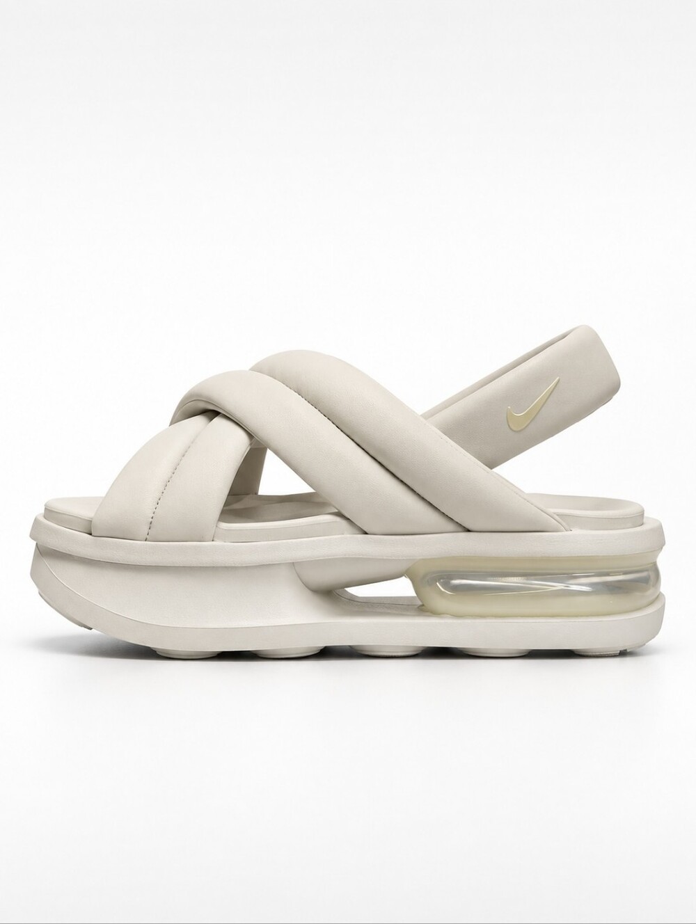 NIKE AIR MAX ISLA Light Bone PLATFORM SANDALS WOMEN’S SIZE 12 NEW